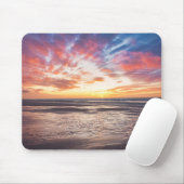 Sonnenuntergang über Strand und Meer Mousepad (Mit Mouse)