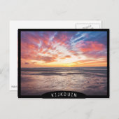 Sonnenuntergang über Strand und Meer Postkarte (Vorne/Hinten)