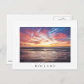 Sonnenuntergang über Strand und Meer Postkarte (Vorne/Hinten)
