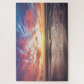 Sonnenuntergang über Strand und Meer Puzzle (Vertikal)