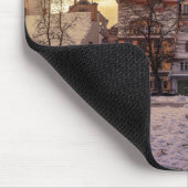 Sonnenuntergang über Straße in Riga Mousepad (Ecke)