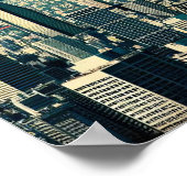 Sonnenuntergang über Tokio mit Kirschblüten Poster (Ecke)