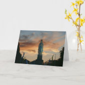 Sonnenuntergang über unserer Lady of Lourdes, Fran Karte (Gelbe Blume)