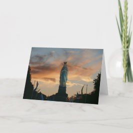 Sonnenuntergang über unserer Lady of Lourdes, Fran Karte