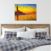 Sonnenuntergang über Venedig von Claude Monet Canv Leinwanddruck (Insitu (Schlafzimmer))