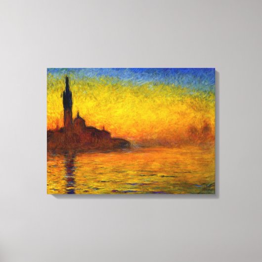 Sonnenuntergang über Venedig von Claude Monet Canv Leinwanddruck (Vorderseite)