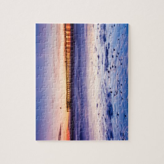 Sonnenuntergang über Ventura Pier und Strand Puzzle (Vertikal)