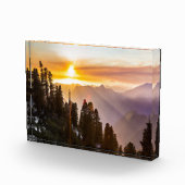 Sonnenuntergang über Wald Fotoblock (Rechts)