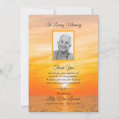 Sonnenuntergang über Wasser Beerdigung Gedenkstätt (Vorderseite)