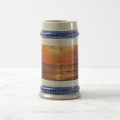 Sonnenuntergang über Wasser Bierglas (Mittel)