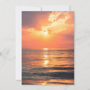 Sonnenuntergang über Wasser Dankeskarte