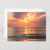 Sonnenuntergang über Wasser Feiertagspostkarte (Vorne/Hinten)
