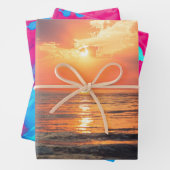 Sonnenuntergang über Wasser Geschenkpapier Set (Beispiel)