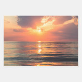 Sonnenuntergang über Wasser Geschenkpapier Set (Vorderseite)