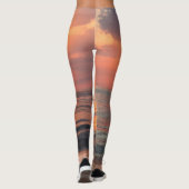 Sonnenuntergang über Wasser Leggings (Rückseite)
