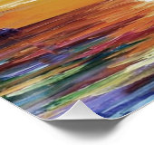 Sonnenuntergang über Wasser - Malwirkung Poster (Ecke)