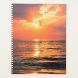 Sonnenuntergang über Wasser Planer