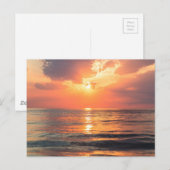 Sonnenuntergang über Wasser Postkarte (Vorne/Hinten)