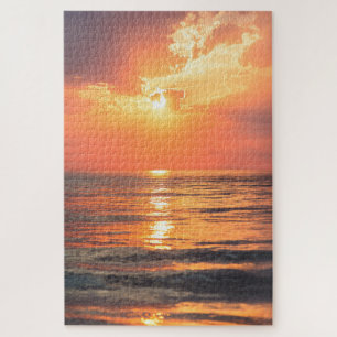 Sonnenuntergang über Wasser Puzzle