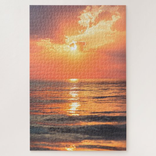 Sonnenuntergang über Wasser Puzzle (Vertikal)