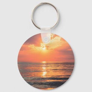 Sonnenuntergang über Wasser Schlüsselanhänger