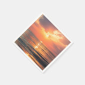 Sonnenuntergang über Wasser Serviette (Ecke)