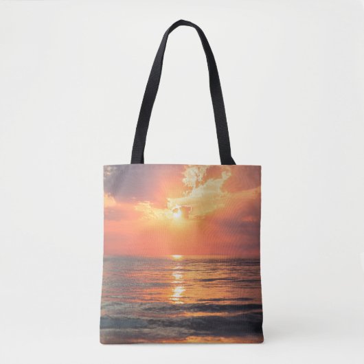 Sonnenuntergang über Wasser Tasche (Vorderseite)