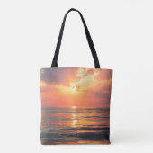 Sonnenuntergang über Wasser Tasche (Rückseite)