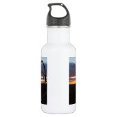 Sonnenuntergang über Wasserflasche (Rückseite)