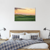 Sonnenuntergang über Weizenfeldern | Washingtoner  Leinwanddruck (Insitu (Schlafzimmer))