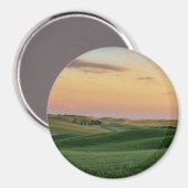 Sonnenuntergang über Weizenfeldern | Washingtoner  Magnet (Vorderseite/Rückseite)