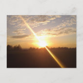 Sonnenuntergang über Wiesbaden und Mainz Postkarte (Vorderseite)