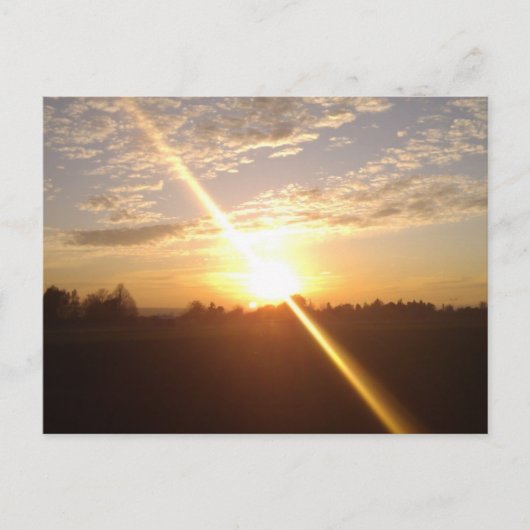 Sonnenuntergang über Wiesbaden und Mainz Postkarte (Vorderseite)