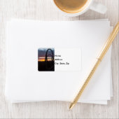 Sonnenuntergang über Wildbrand Adressaufkleber (Insitu)