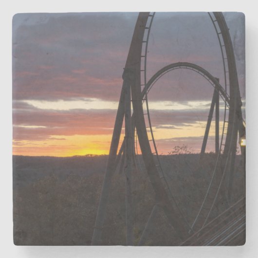 Sonnenuntergang über Wildbrand Steinuntersetzer (Vorderseite)