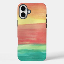 Sonnenuntergang Ufer Abstrakt Art iPhone 16 Plus Hülle