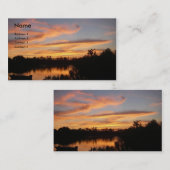 Sonnenuntergang und Boot Visitenkarte (Vorne/Hinten)