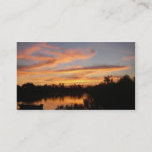 Sonnenuntergang und Boot Visitenkarte (Rückseite)