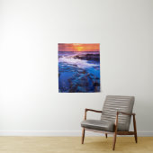 Sonnenuntergang und Gezeitenbad in Hawaii Wandteppich (Beispiel)