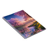 Sonnenuntergang und Kirschblüten Notizblock (Rechte Seite)