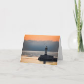 Sonnenuntergang und Leuchtturm (Vorderseite)