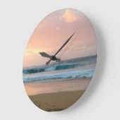 Sonnenuntergang und Meer  Große Wanduhr (Winkel)