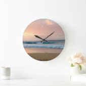Sonnenuntergang und Meer  Große Wanduhr (Zuhause)