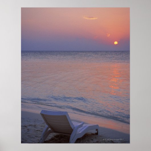 Sonnenuntergang und Meer Poster (Vorne)