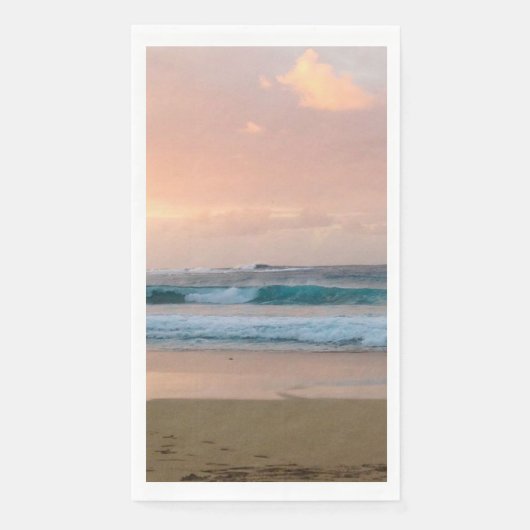 Sonnenuntergang und Meer Serviette (Vorderseite)