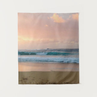 Sonnenuntergang und Meer Wandteppich
