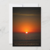 Sonnenuntergang und Meeresfeier Einladung zum Lebe (Rückseite)