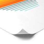 Sonnenuntergang und Meeresgrafik-Design Poster (Ecke)