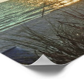 Sonnenuntergang und Meerestiere Poster (Ecke)