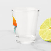 Sonnenuntergang und Meerschoten Schnapsglas (Rechts)